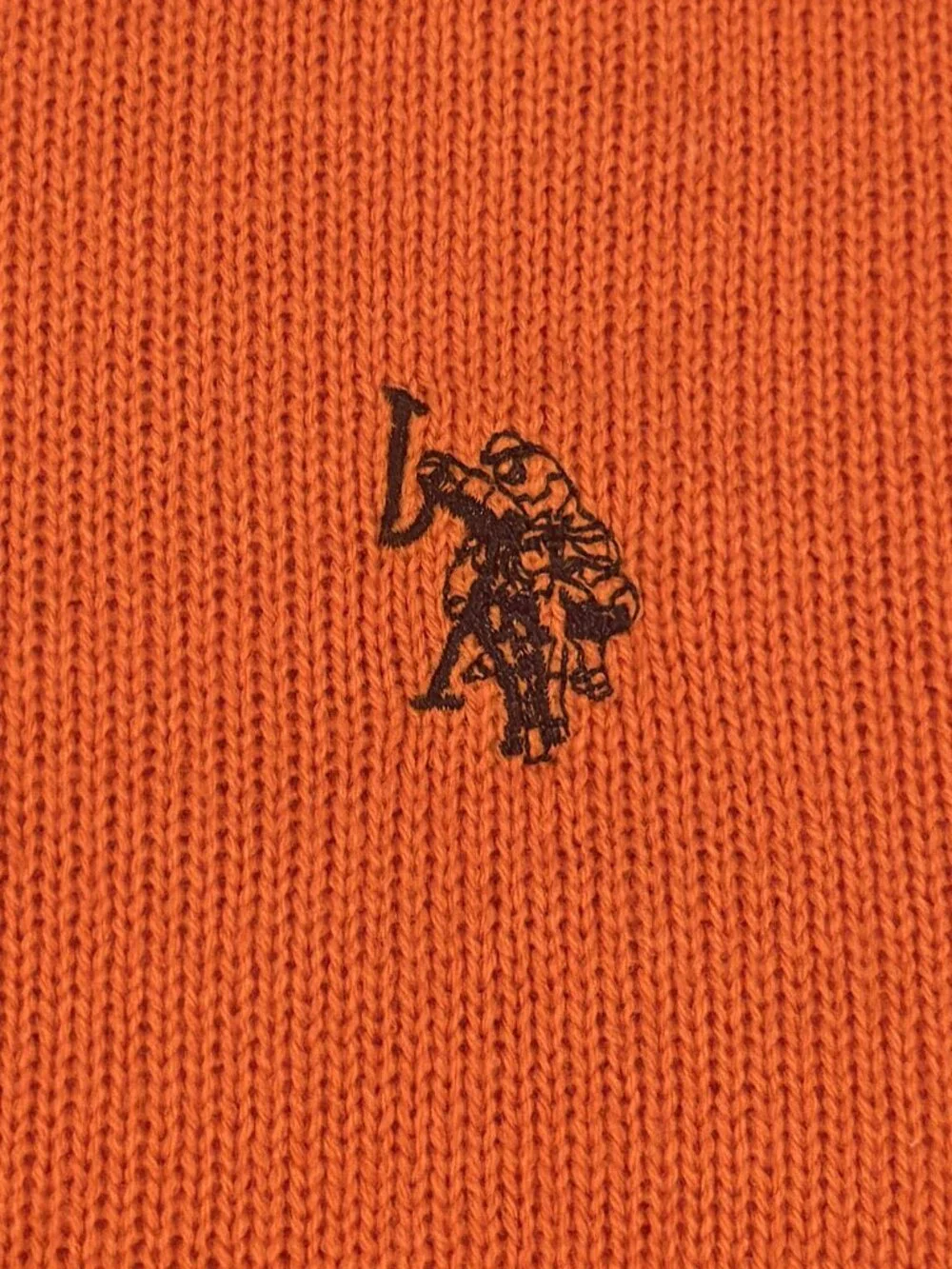 U.S. Polo Assn. Orange 1/4 Zip Sweater New With Tags